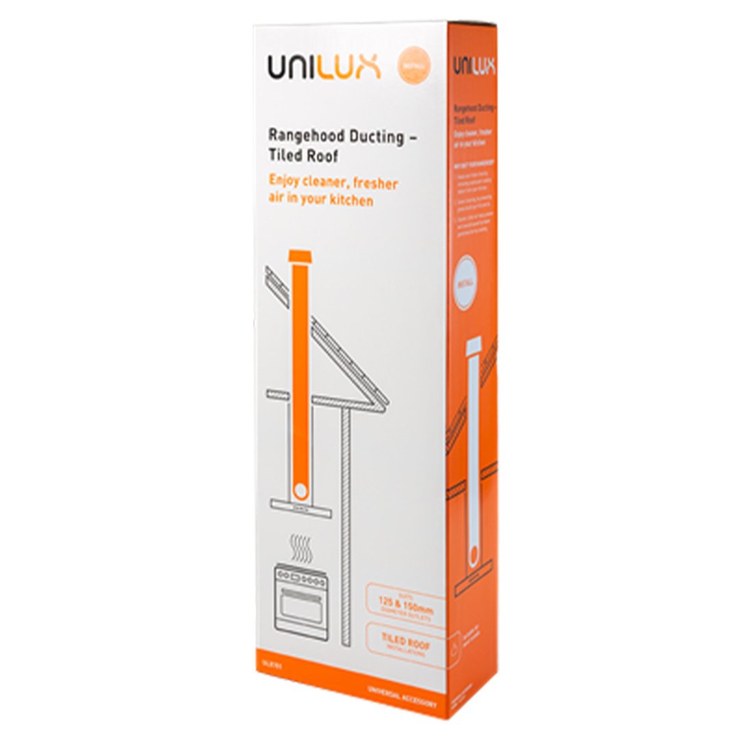 Unilux Range hood Ducting -Tiled Roof 125-150mm ULX151