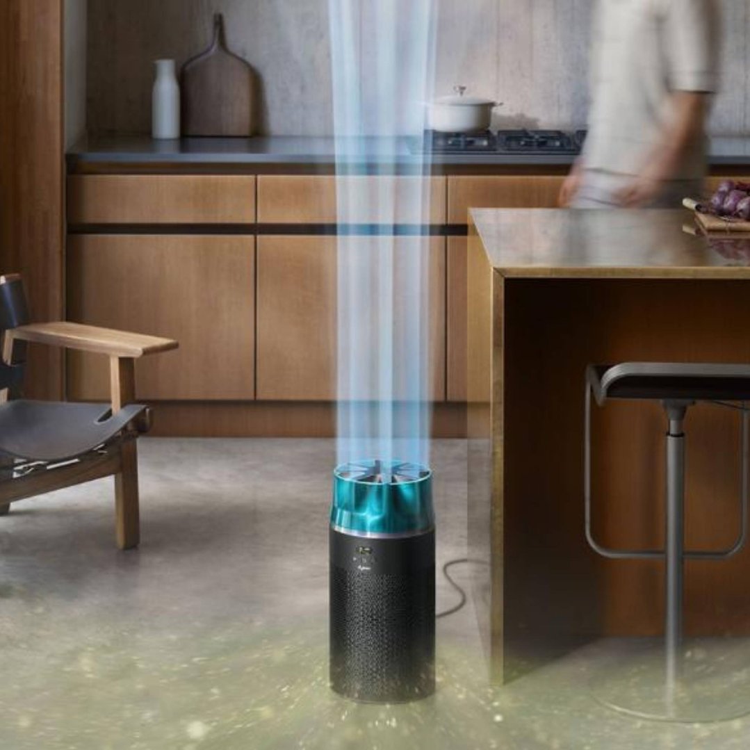 DYSON HushJet™ Purifier Compact air purifier in a modern kitchen setting