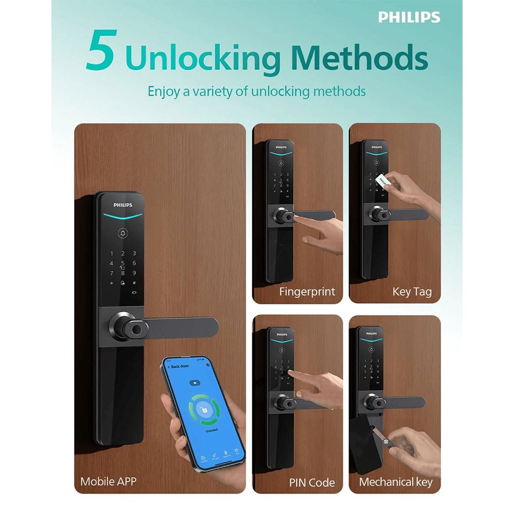 Philips 6000 Series Smart Lever Door Lock DDL610-5HBS