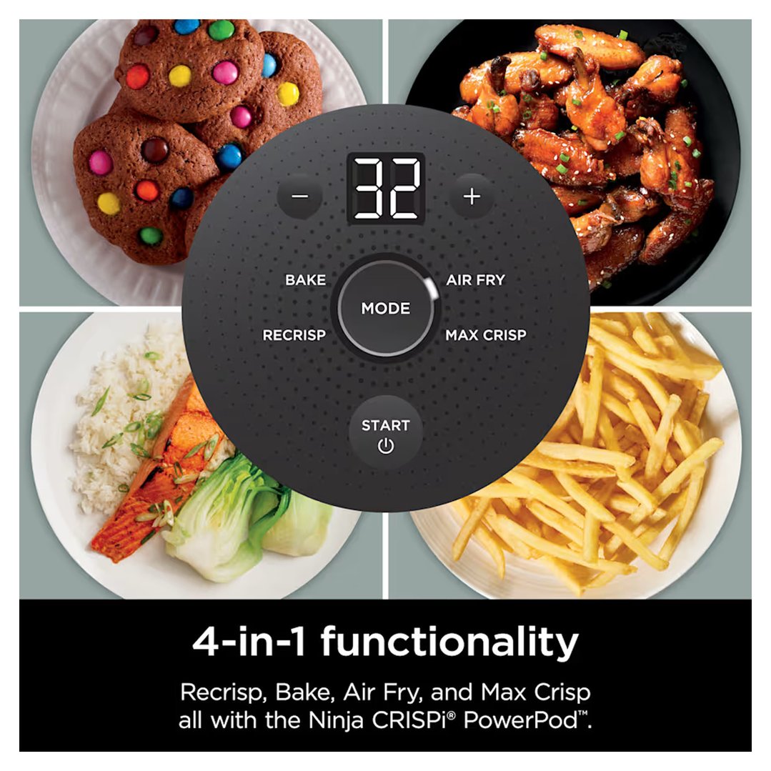 Ninja Crispi™ 4-in-1 Portable Glass Air Fryer Sage FN101SG