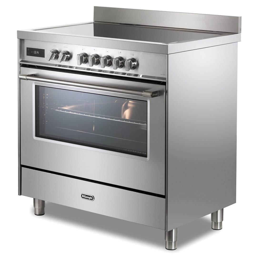 Delonghi 90cm Freestanding Deluxe Induction Cooker - Stainless Steel DEF1407INDSS