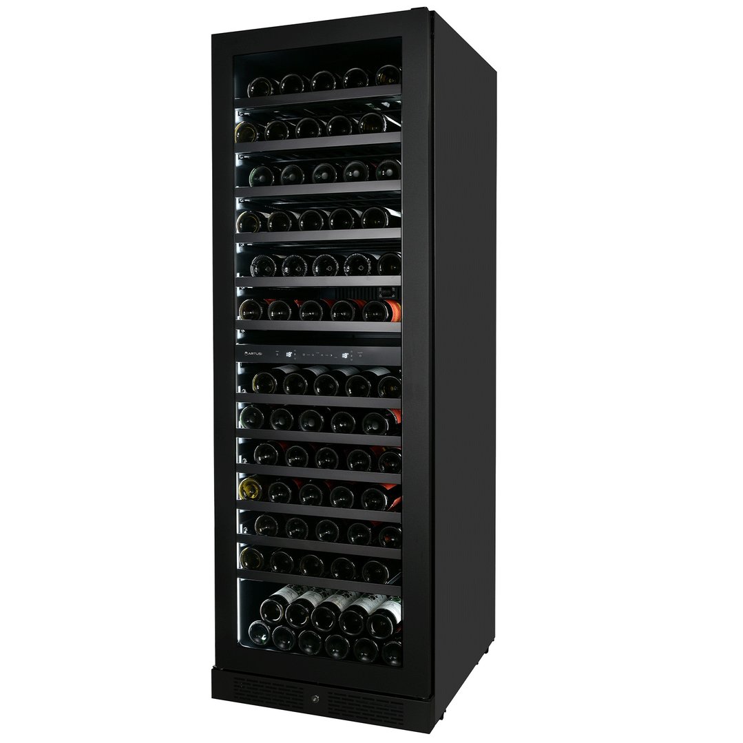 Artusi 125 Bottle Dual Zone Wine Cooler - Matt Black AWC154BV
