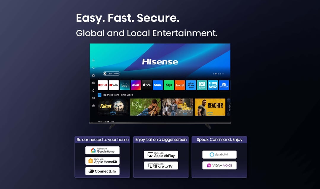 Hisense 65" Q6QAU 4K QLED Smart TV (2025) 65Q6QAU
