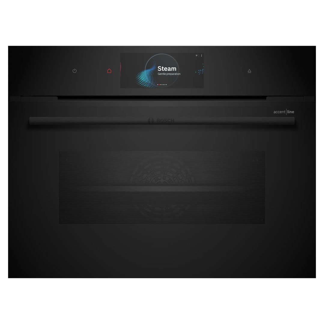 Bosch Series 8 Built-in compact oven with steam function 60 x 45 cm Black CSG958DB1