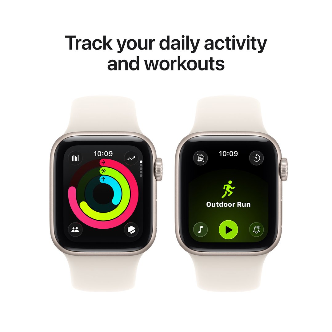 Apple Watch SE 3 40mm Starlight Aluminium Case GPS Sport Band (S/M) MEH34X/A