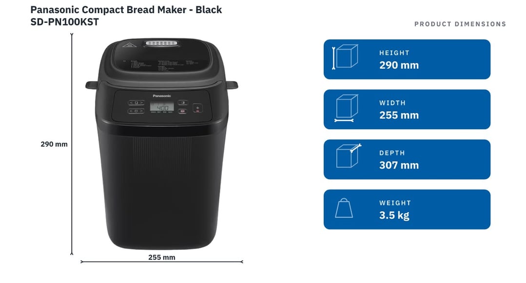 Panasonic Compact Bread Maker - Black SD-PN100KST