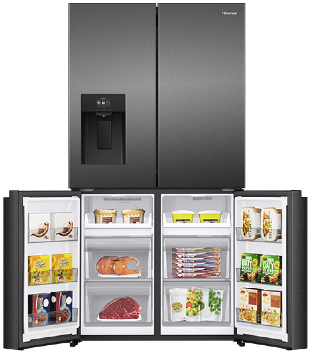 Hisense PureFlex 615L French Door Fridge HRCD615TBW