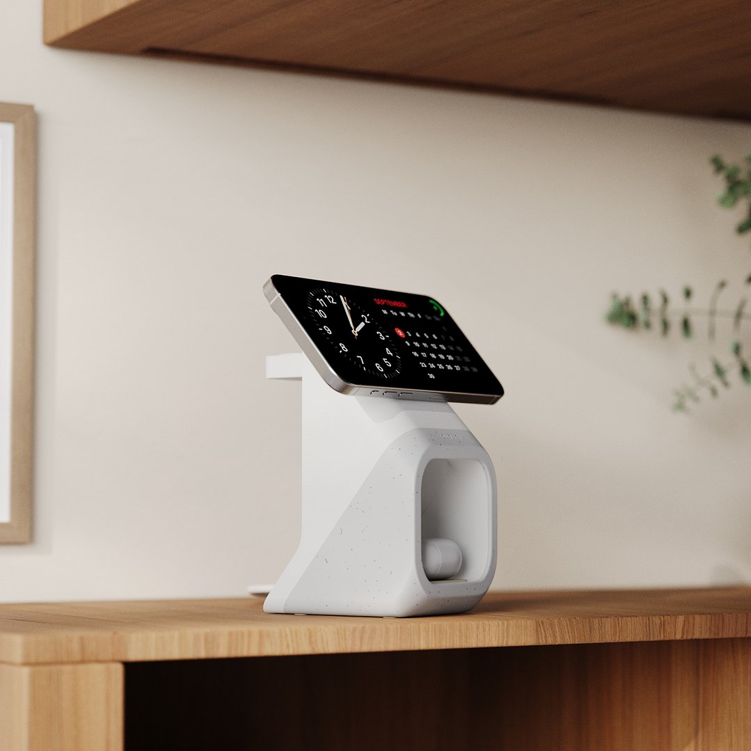 Journey NOVA 3-in-1 Fast Wireless Charging Station - Sparkle Grey JNQ31LG
