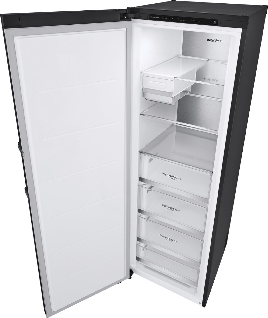 LG 324L Single door freezer in Matte Black GP-F324MBL