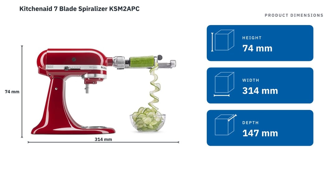 Kitchenaid 7 Blade Spiralizer KSM2APC