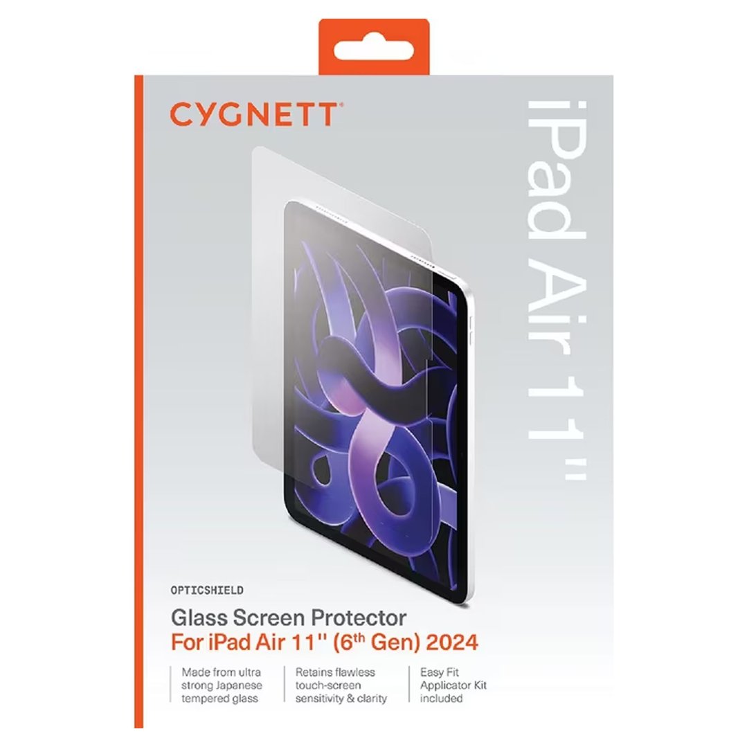 Cygnett OpticShield Glass Screen Protector for iPad Air 11" CY5045CPTGL