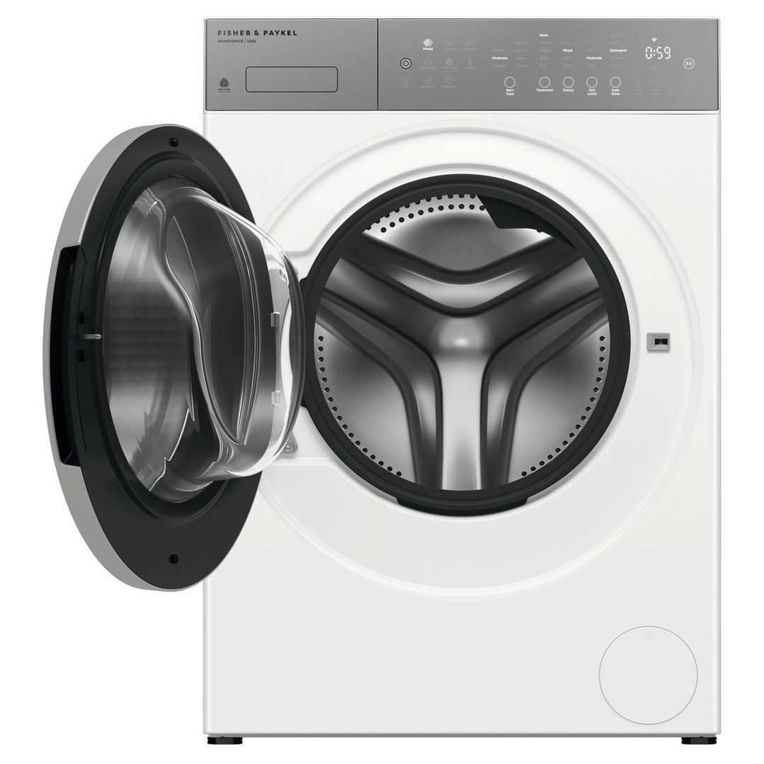 Fisher & Paykel 12kg Series 5 Contemporary Front Loader Washer - White WH1260P5