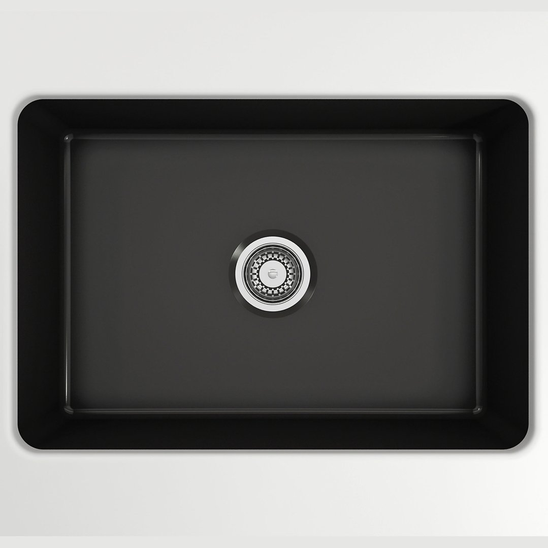 Turner Hastings Cuisine 68x48 Inset / Undermount Fireclay Sink - Matte Black CU68FS-MB