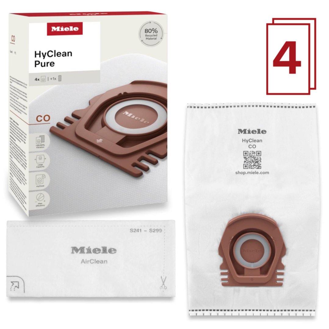 Miele CO HyClean Pure Vacuum Cleaner Dustbags Pack of 4 12557080