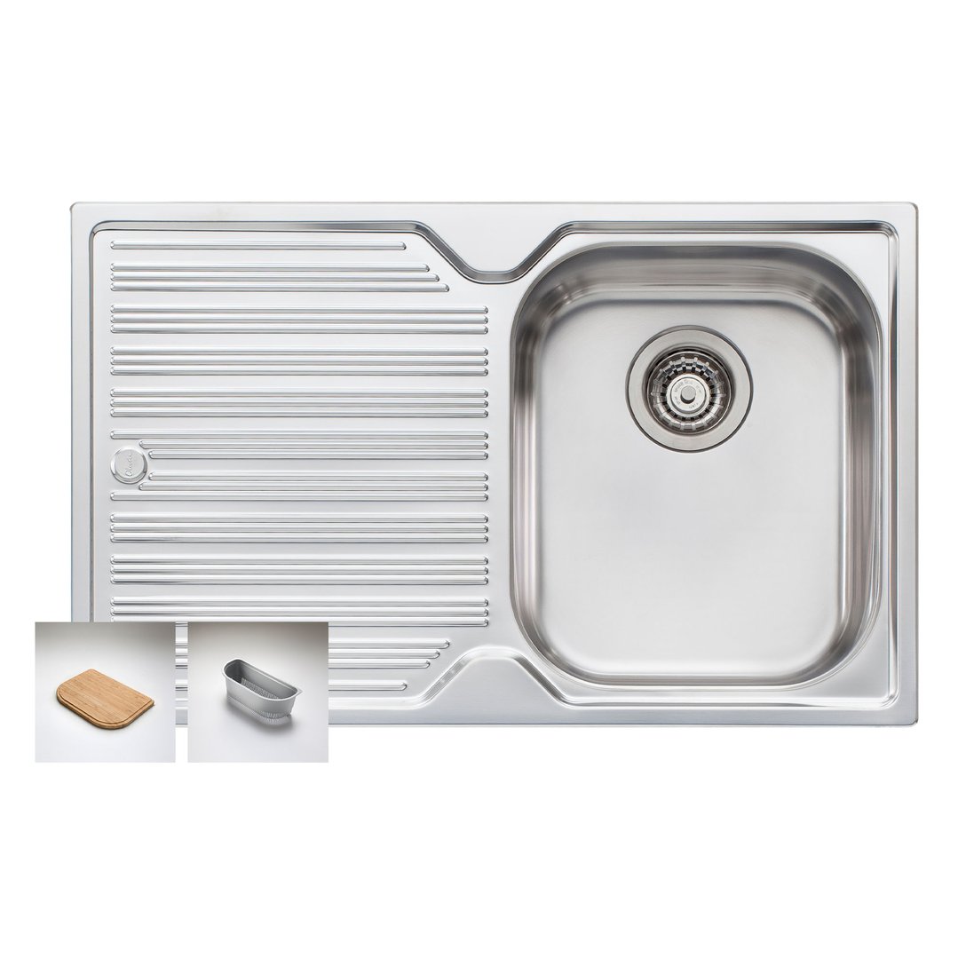 Oliveri Right-Hand SINGL Bowl with Drainer DZ122