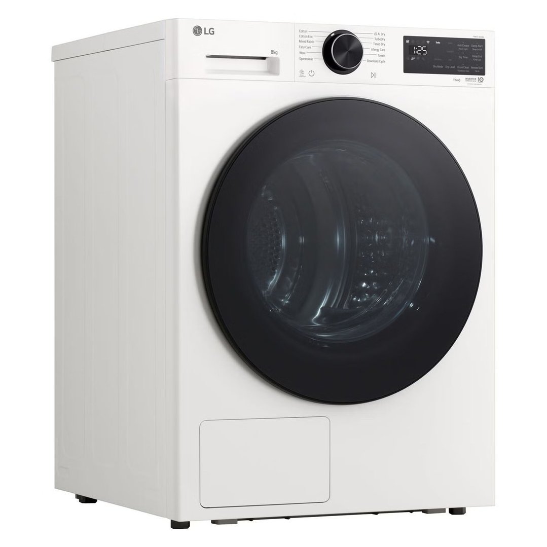 LG 8kg Series 3 AI Heat Pump Dryer - White DXH3-08W