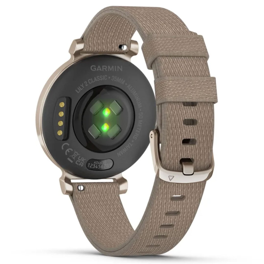 Garmin Lily® 2 Classic Cream Gold with Coffee Fabric Band 010-02839-14