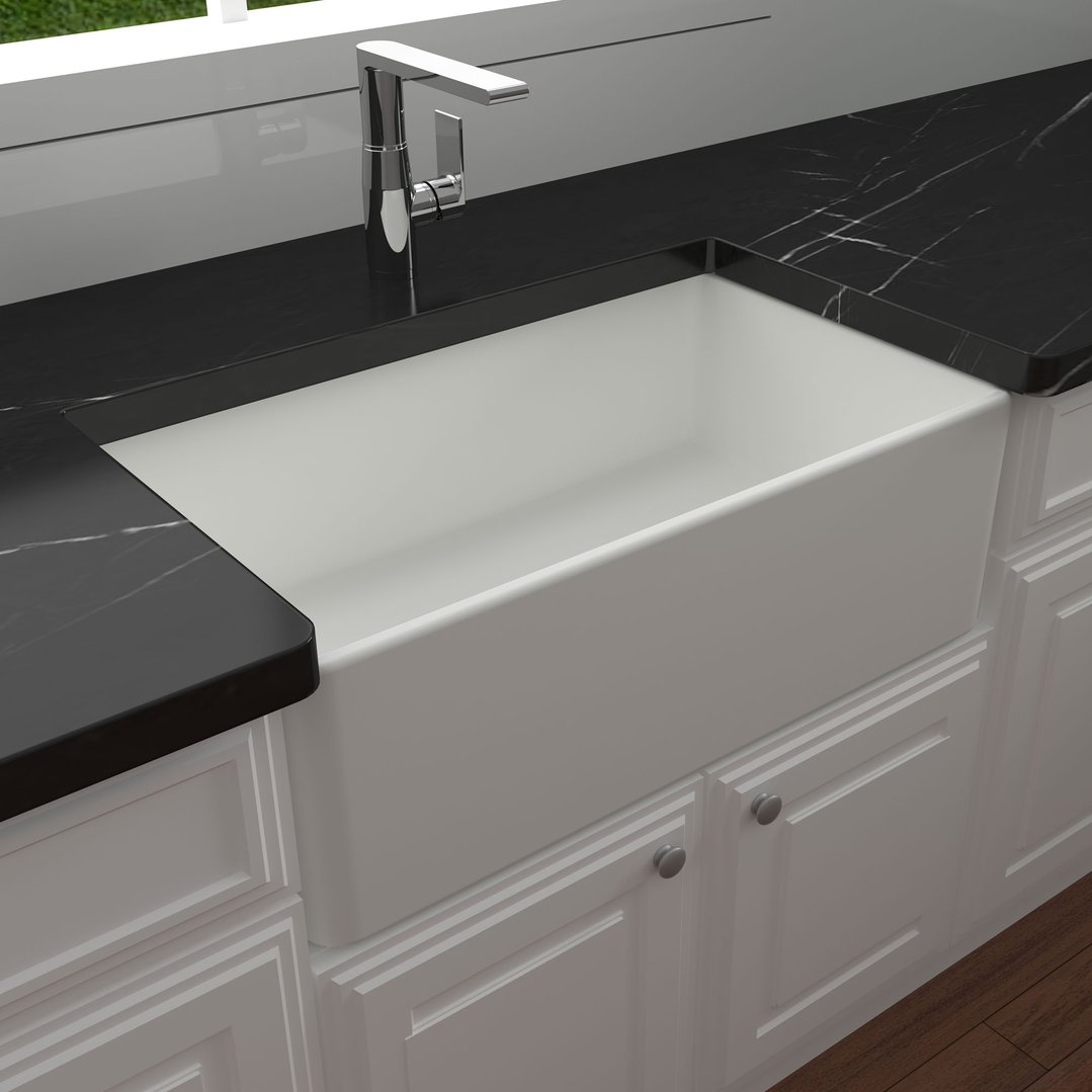 Turner Hastings Novi 75x46 Fireclay Butler Sink - Matte White NO753FS-MW