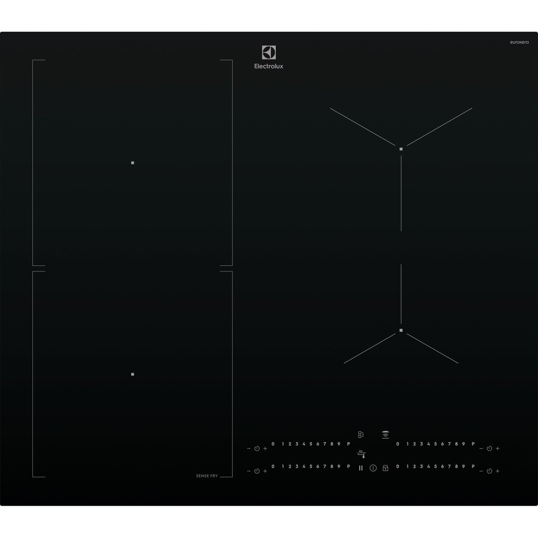 Electrolux 60cm 4 Zone 700 Series Induction Cooktop with Sense Fry, Black EHI6475BF