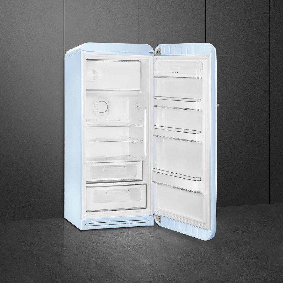 Smeg FAB28 50's Style 270L Retro Refrigerator Right Hand Hinge - Pastel Blue FAB28RPB6AU
