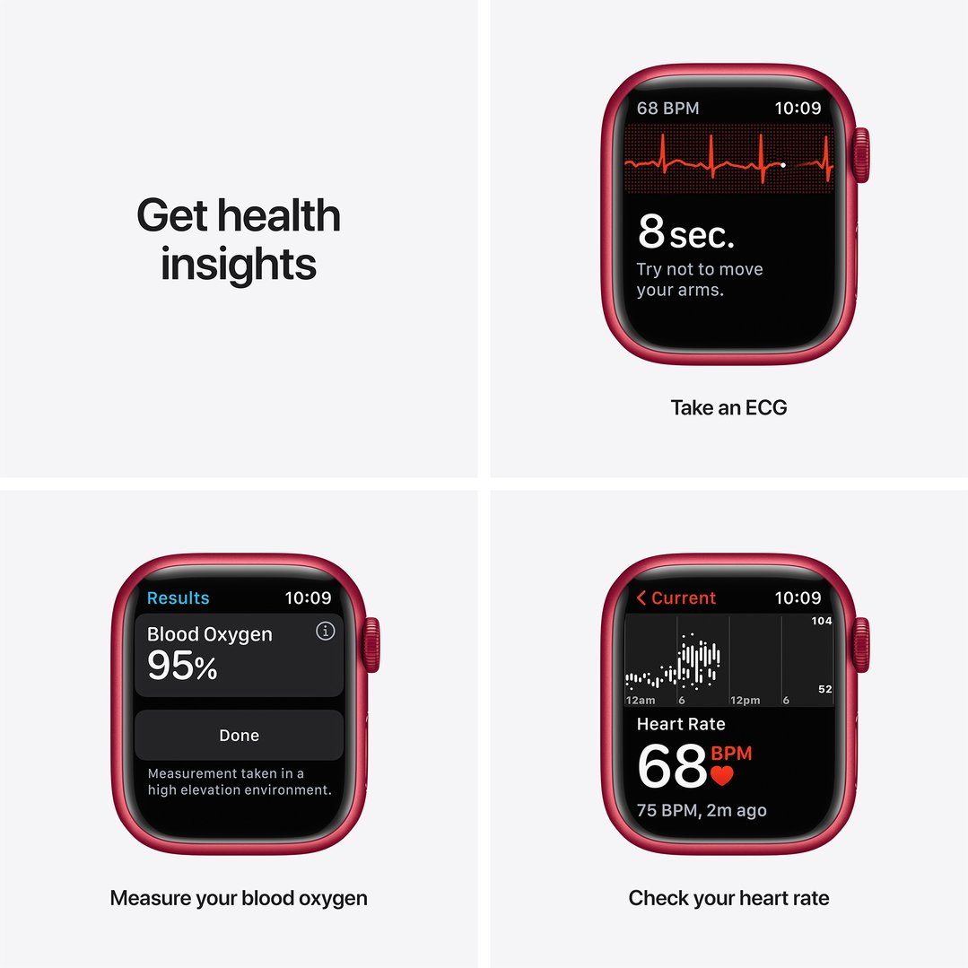 Apple Watch Series 7 (GPS + Cellular) 45mm ProductRed Aluminium Case with ProductRed Sport Band MKJU3X/A
