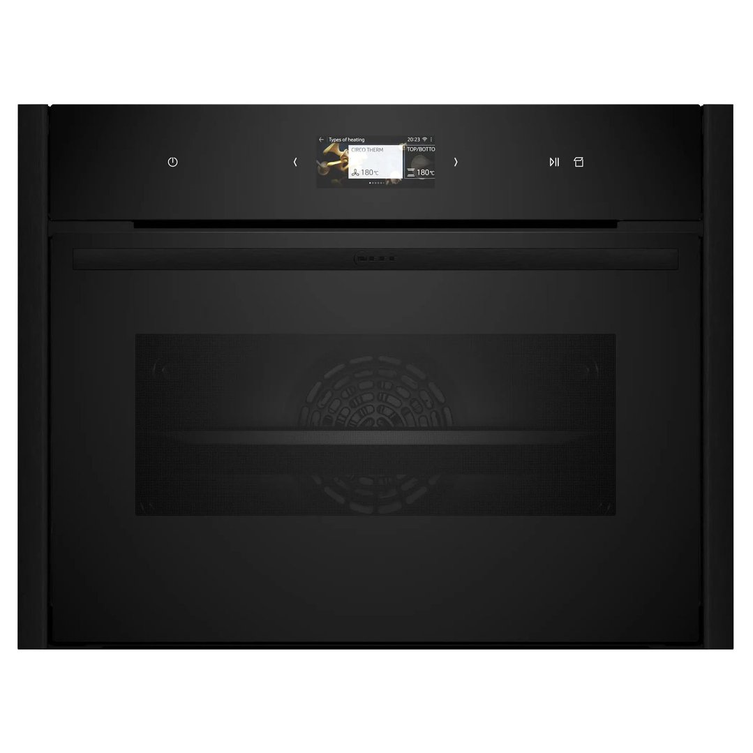 Neff Compact Oven with FullSteam with Deep Black Side Trims / Handle