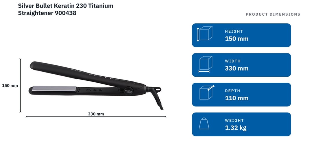 Silver Bullet Keratin 230 Titanium Straightener 900438