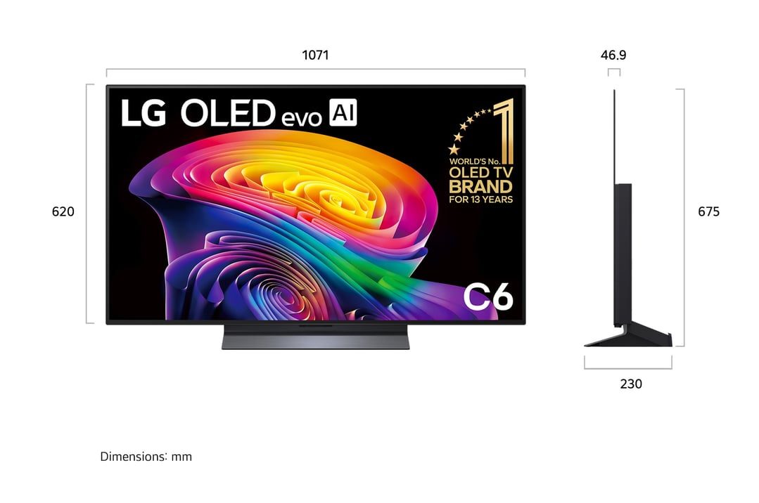 LG 48" OLEDC6 EVO AI 4K Smart TV 2026 OLED48C6PSA