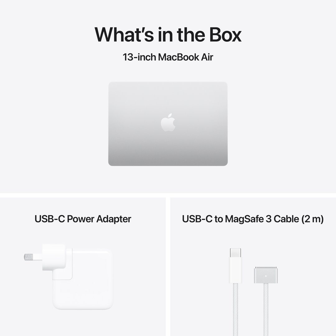Apple 13" MacBook Air M5 chip with 10‑core CPU and 10‑core GPU, 24GB, 1TB SSD - Silver MDH94X/A