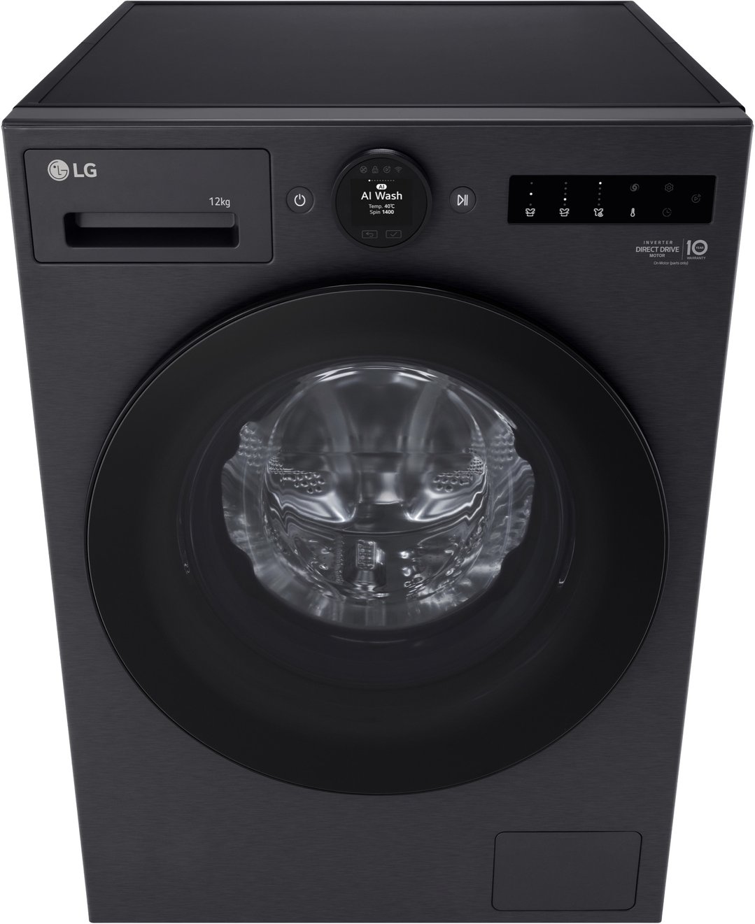 LG 12kg Series 9 Front Load Washer Matte Black - Steam+ WX9-1412MB
