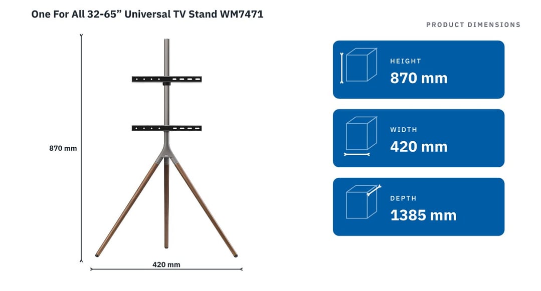 One For All 32-65” Universal TV Stand WM7471