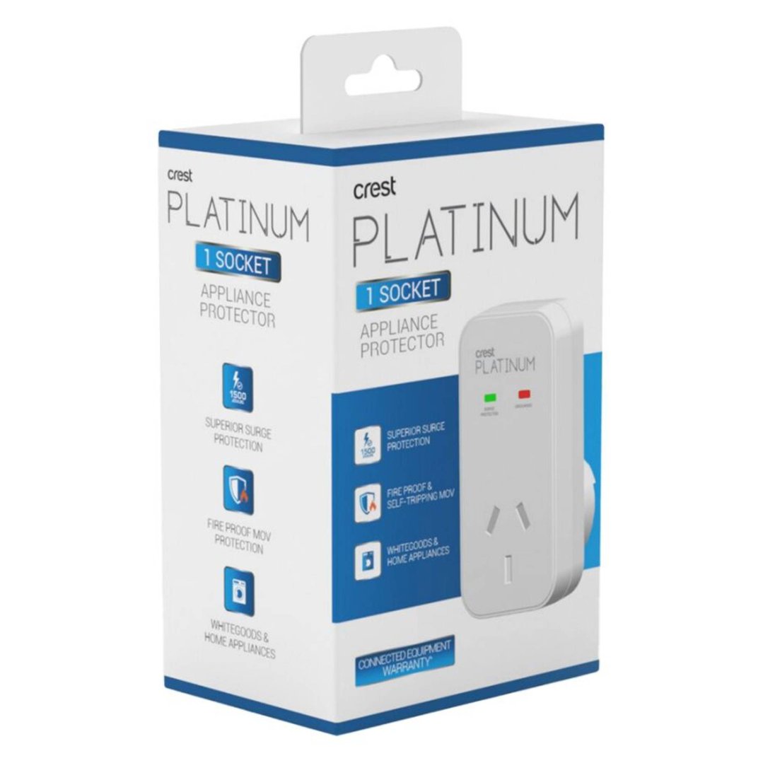 Crest Platinum Surge Protector 1 Socket Power Adaptor PWW14473