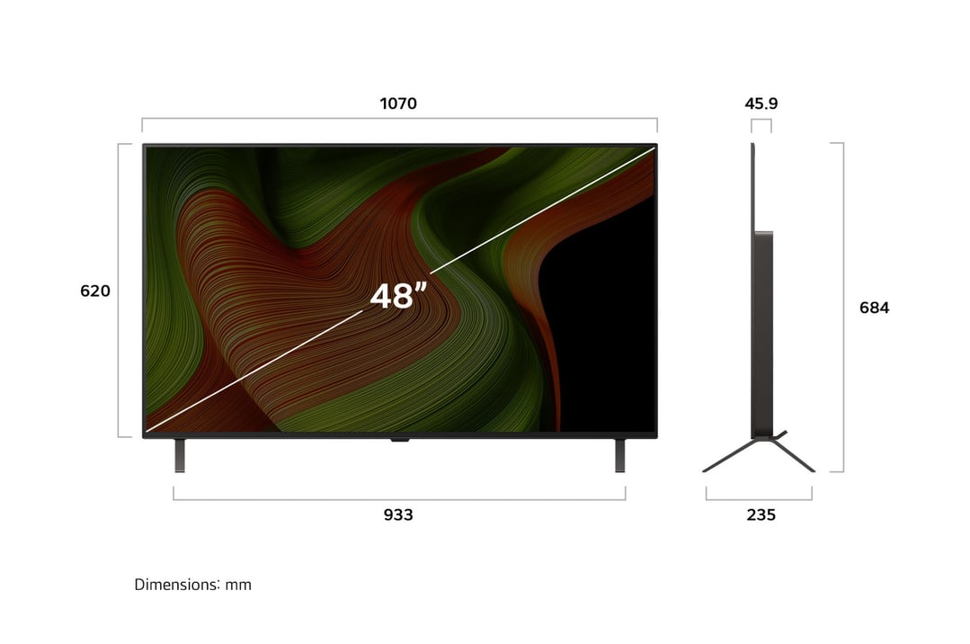 LG 48" OLED B5 AI UHD 4K Smart TV 2025 OLED48B5PSA