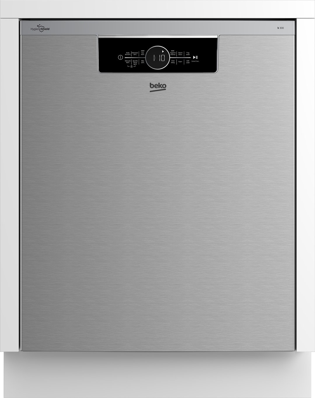 Beko 14 Place Setting Built Under Dishwasher - Platinum Steel BDBU1430X
