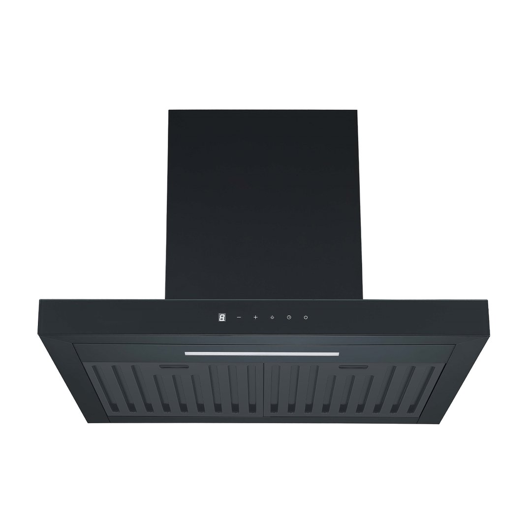 Euromaid 60cm Deluxe Flat Canopy Rangehood, Matte Black RFT6MB