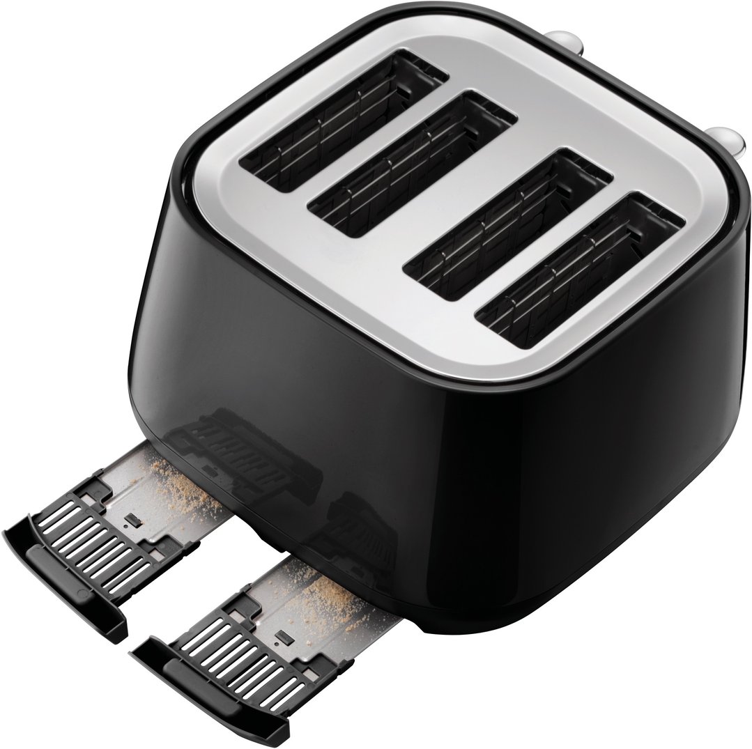 Delonghi Eclettica 4 Slice Toaster - Bold Black CTY4003BK