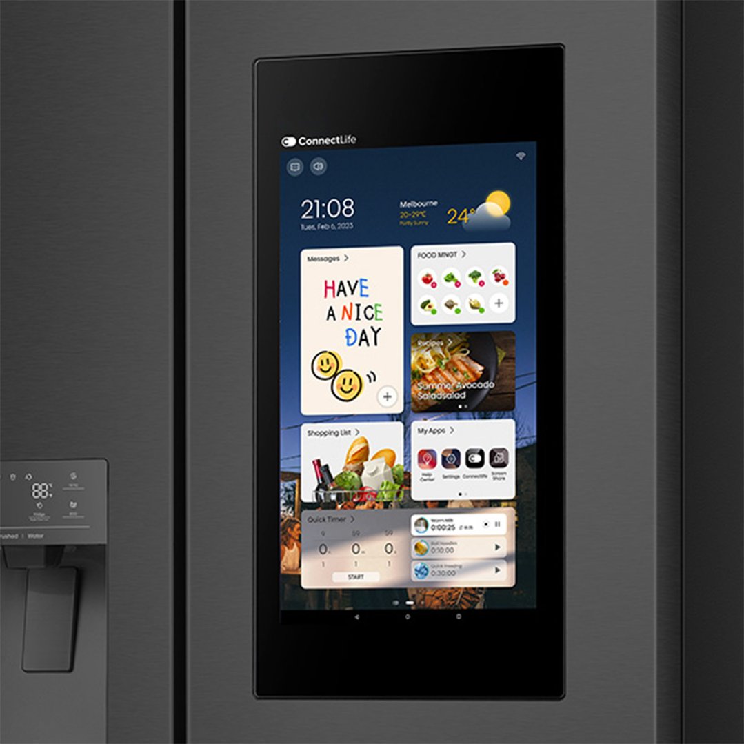 Hisense 614L PureFlat Eclipse Side-by-Side Black Fridge HRSBS613BWX