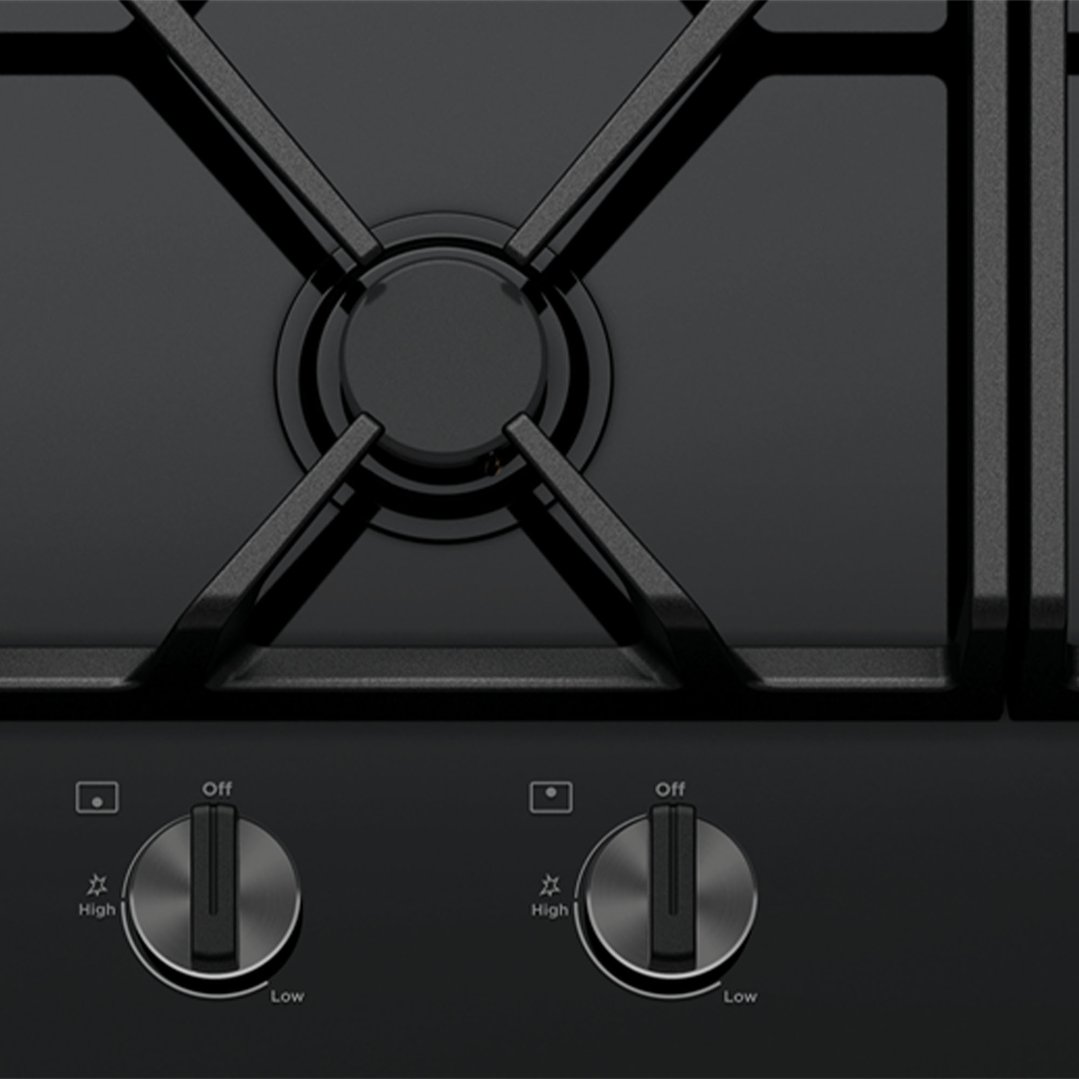 Westinghouse 90cm 5 Burner Black Ceramic Glass Gas Cooktop WHG959BD