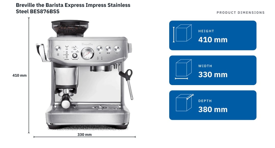 Breville the Barista Express Impress Stainless Steel BES876BSS