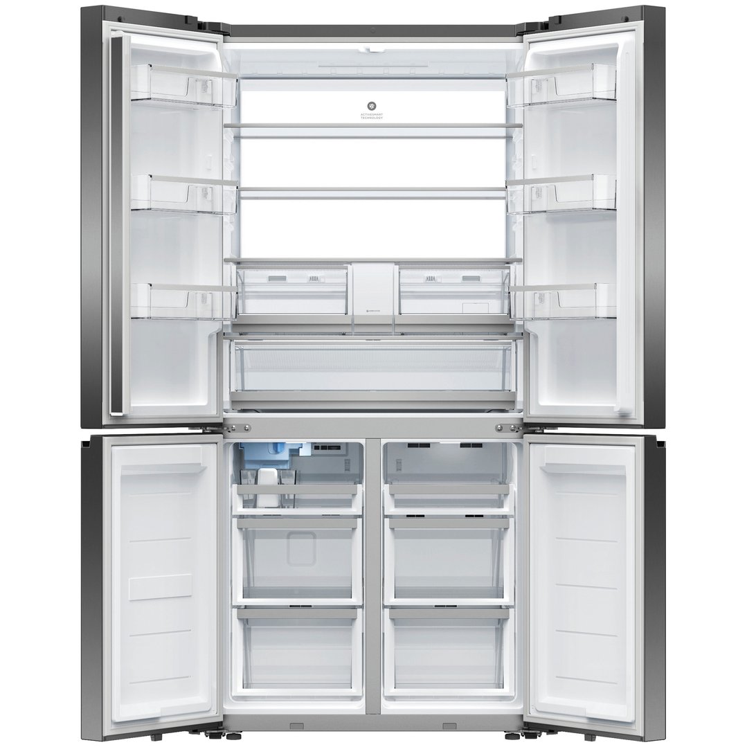 Fisher & Paykel 690L Series 7 Quad Door Refrigerator Freezer, Ice & Water RF730QZUVB1