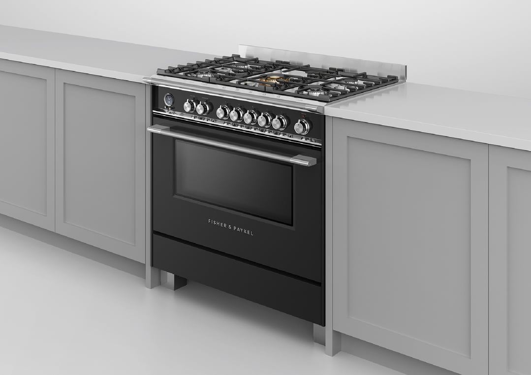 Fisher & Paykel 90cm Series 9 Classic 5 Burner Dual Fuel Pyrolytic Cooker OR90SCG6B1