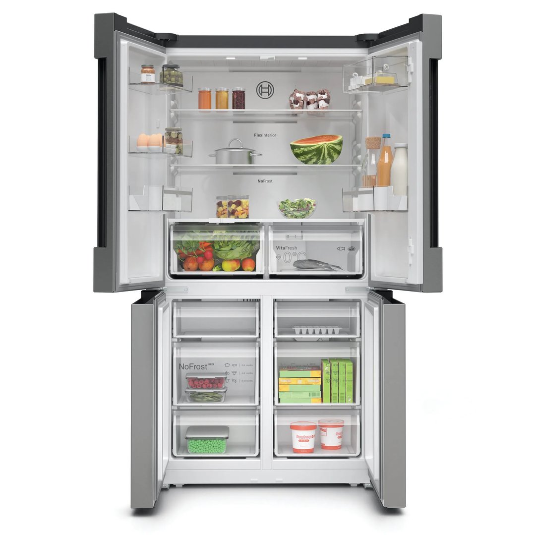 Bosch 605L Series 4 French Door Bottom freezer, multi door Stainless steel KFN96VPEAA