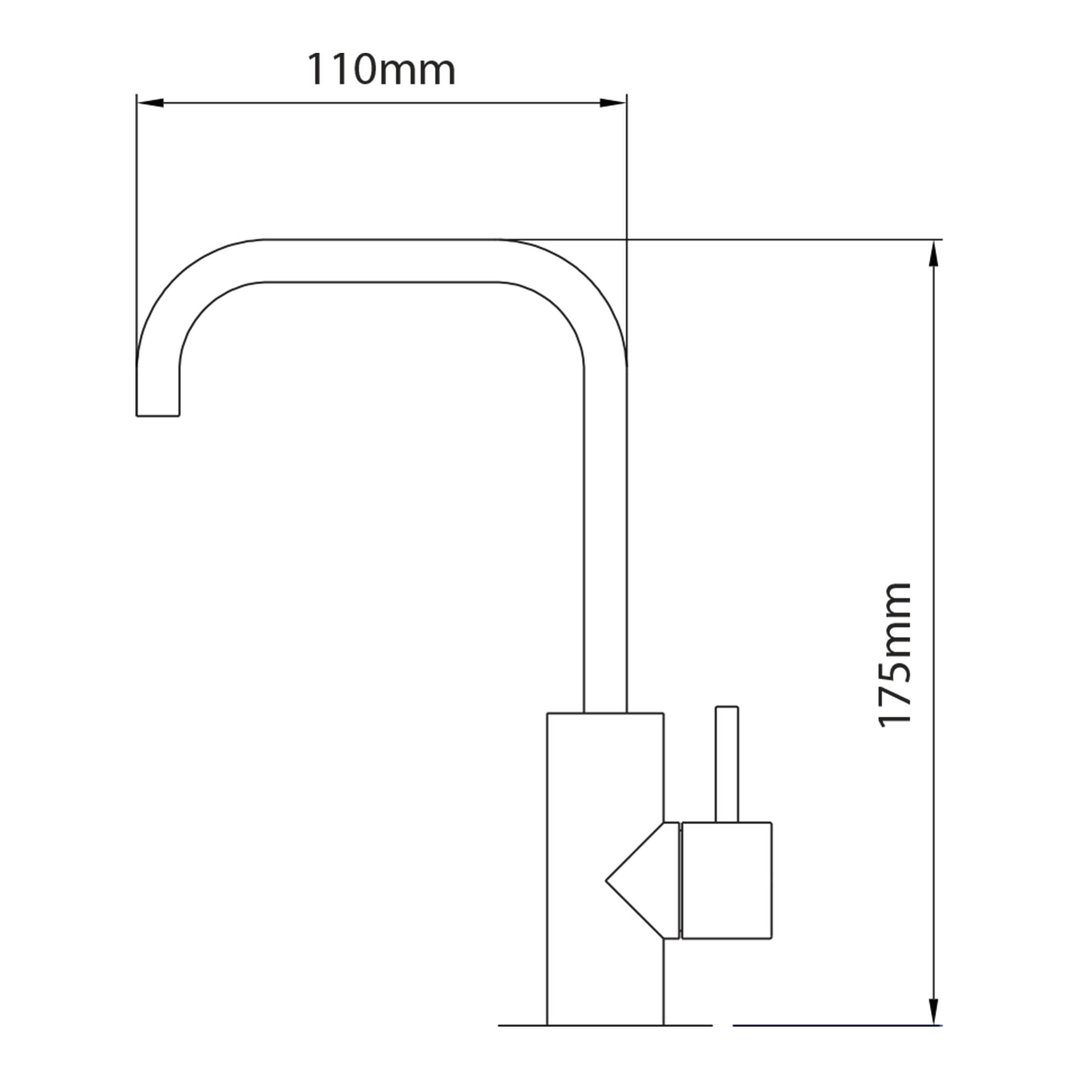 Oliveri Satellite Water Filtration System with Square Goose Neck Filter Tap FS7075