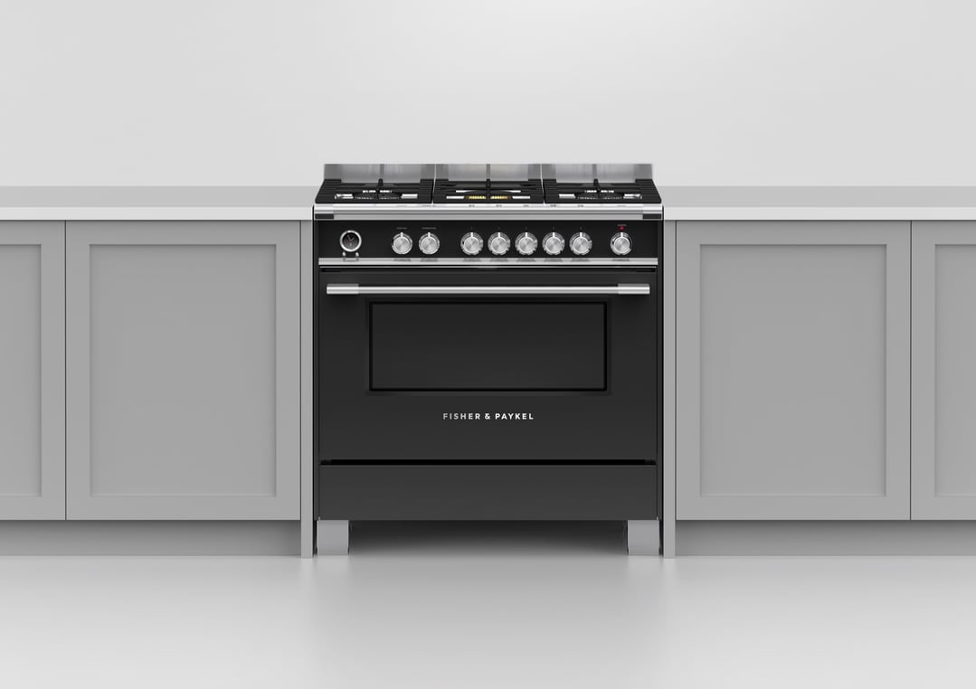 Fisher & Paykel 90cm Series 9 Classic 5 Burner Dual Fuel Pyrolytic Cooker OR90SCG6B1