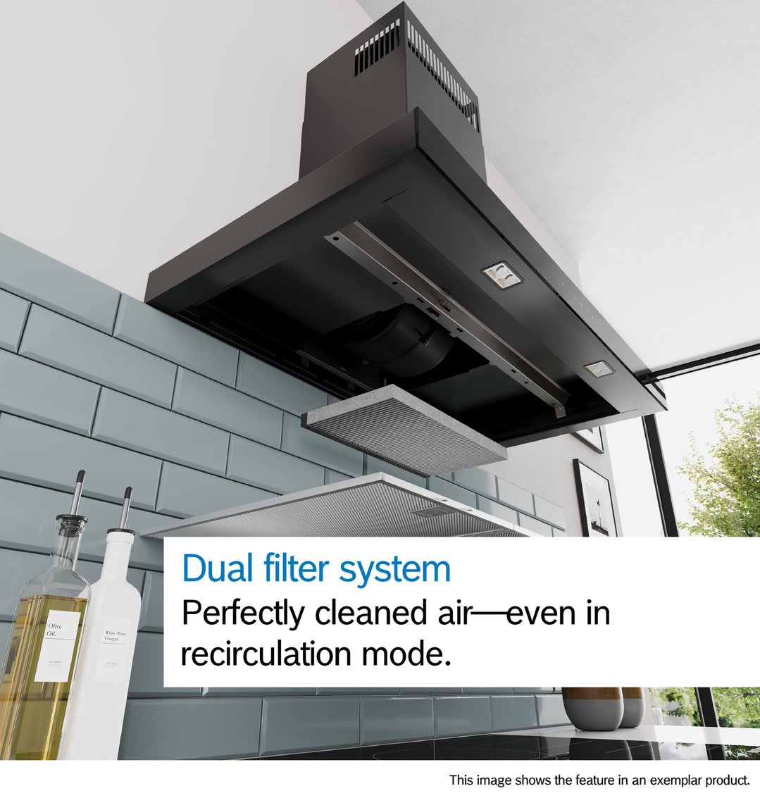 Bosch Series 6, 90cm Wall-Mounted Canopy Rangehood, Stainless Steel Look DWB97DN30A