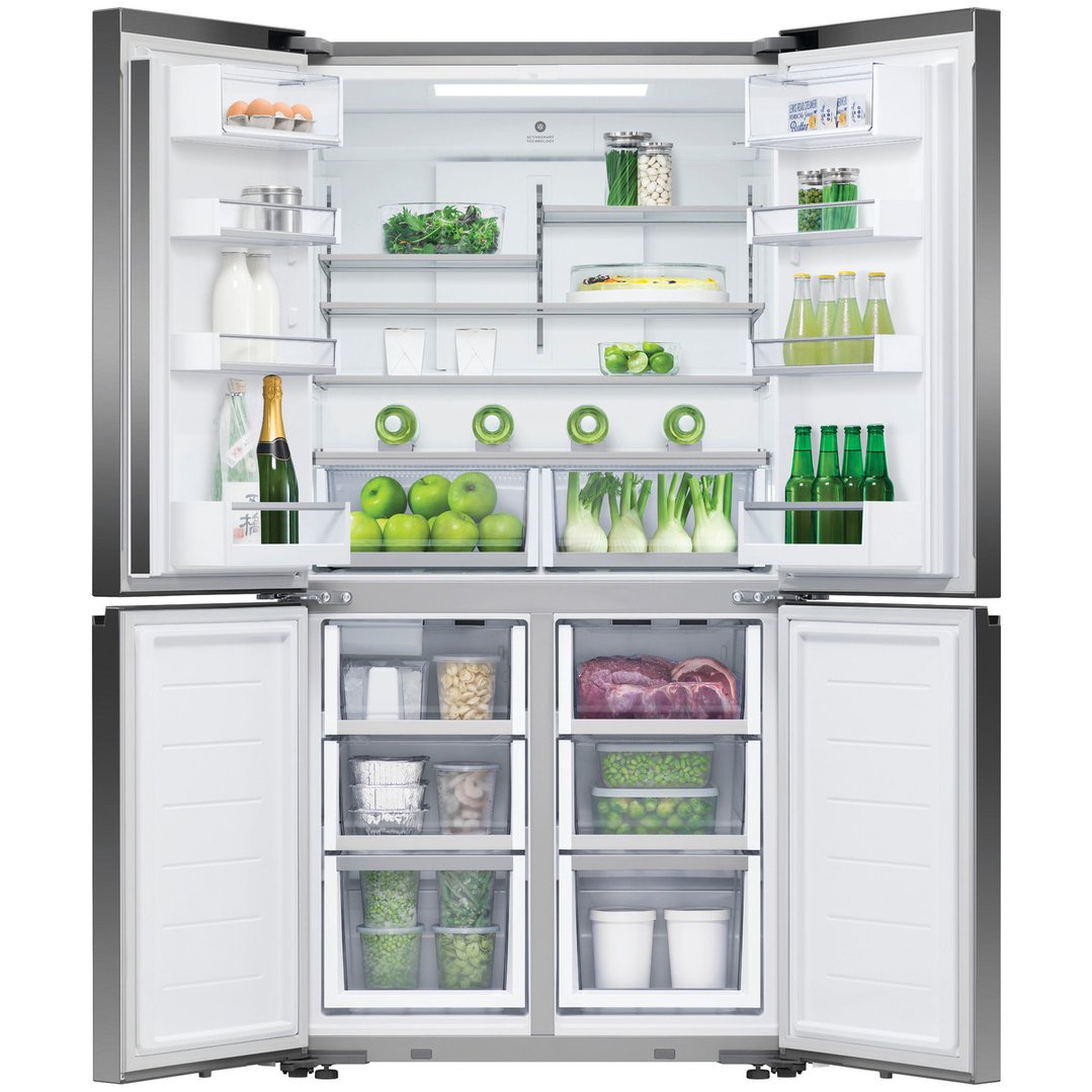 Fisher & Paykel 538L Series 7 Quad Door Refrigerator Freezer, Ice & Water RF605QNUVB1