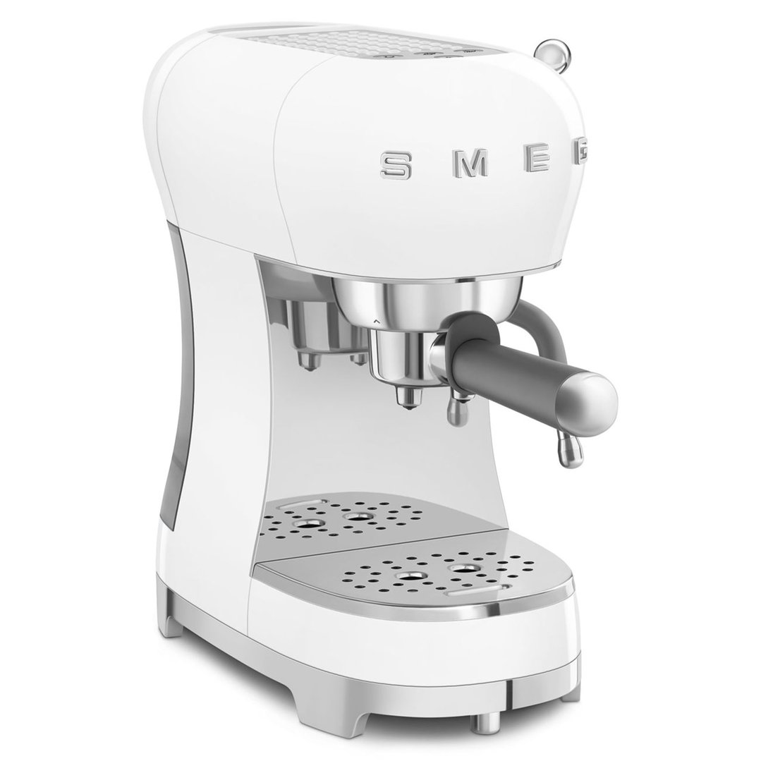 Smeg 50's Retro Style Espresso - White. ECF02WHAU