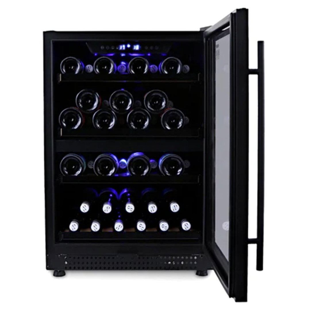 Husky Riserva 154L Dual Zone Wine Fridge in Black HUSWS54DMBZY