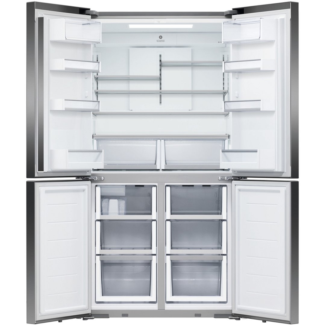 Fisher & Paykel 538L Series 7 Quad Door Refrigerator Freezer, Ice & Water RF605QDUVB2