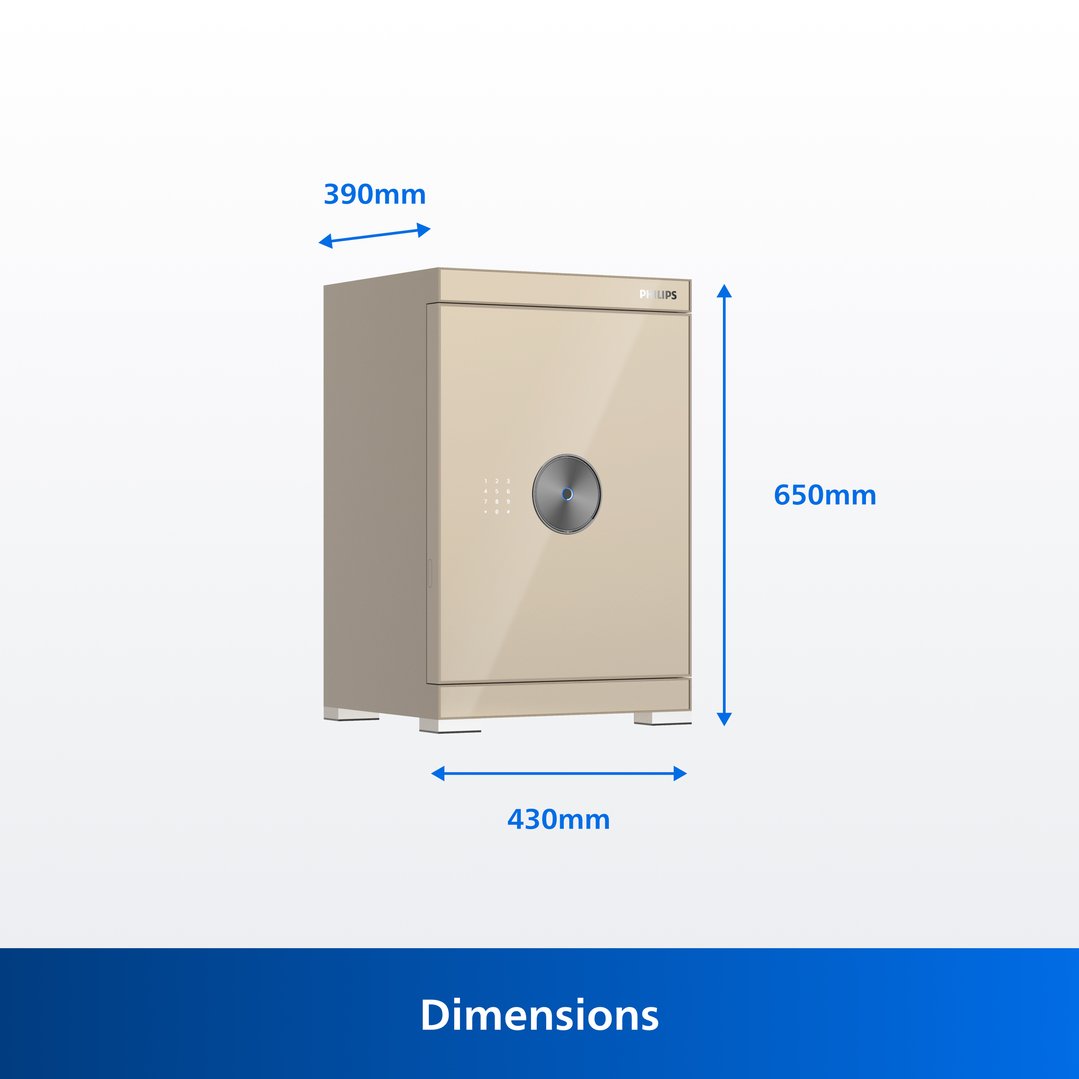 Philips Wi-Fi Connectivity Smart Safe - 89 KG (Gold) SBX602-6CU-GOLD